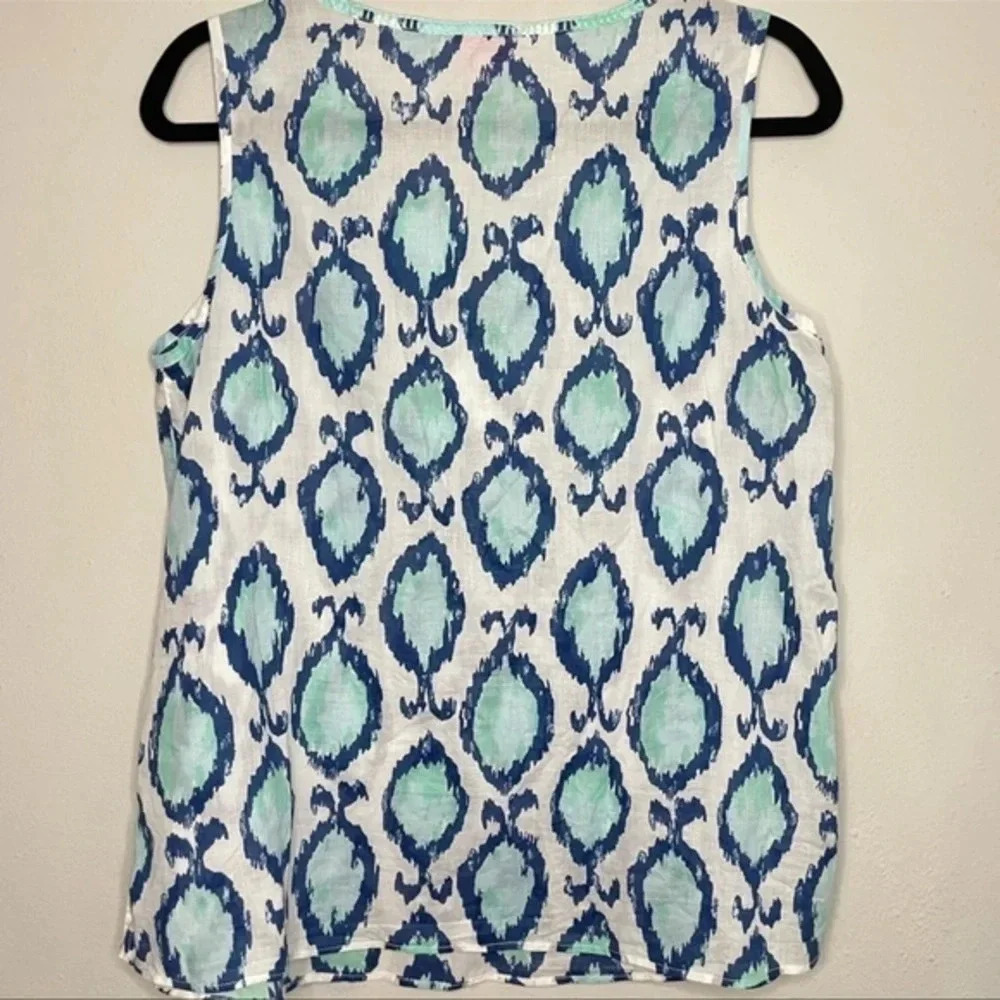 Lilly Pulitzer Lauren Hook You In Sleeveless Blouse - Picture 3 of 4